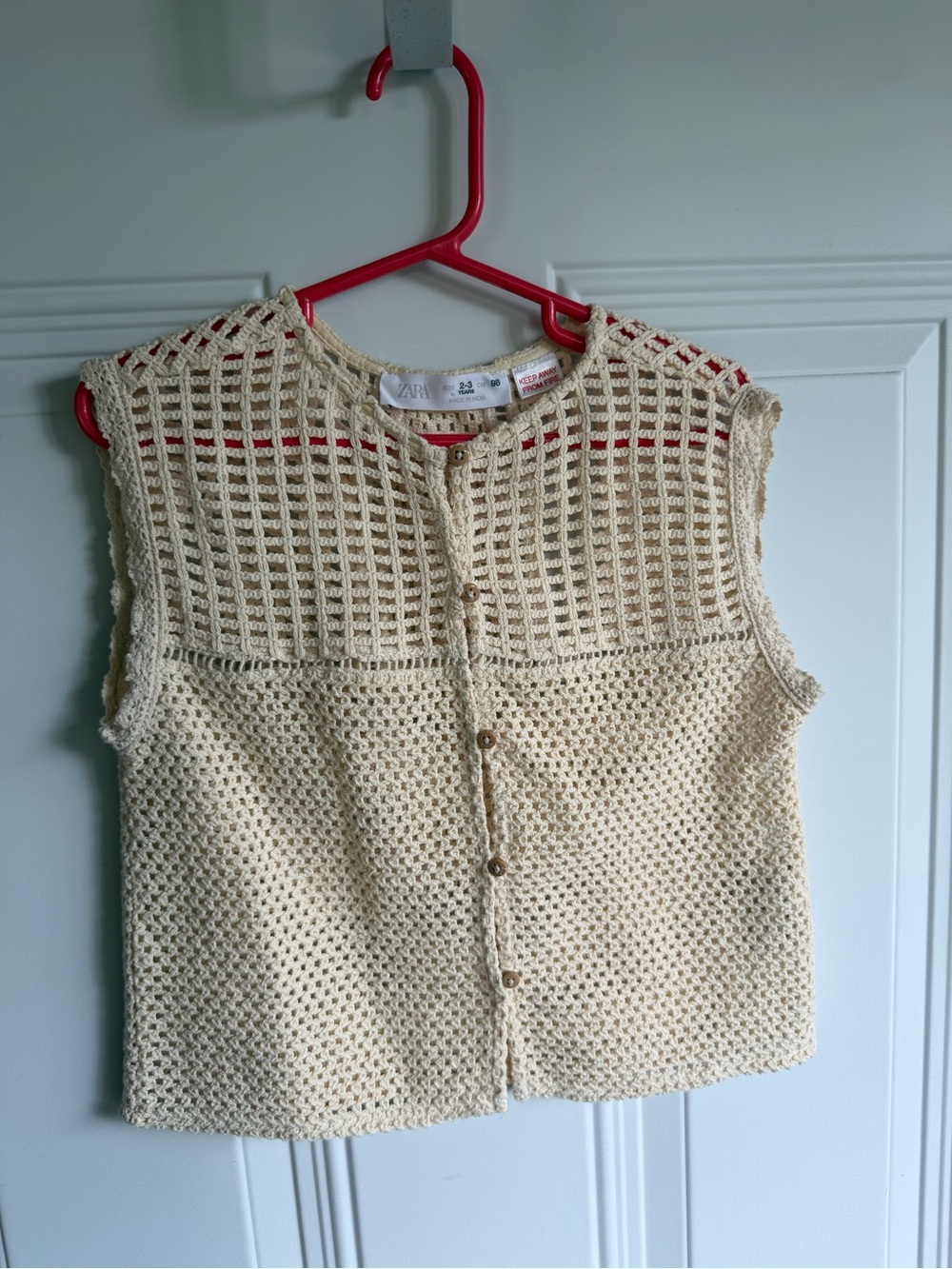 Toddler Zara cotton crochet top size 2-3T